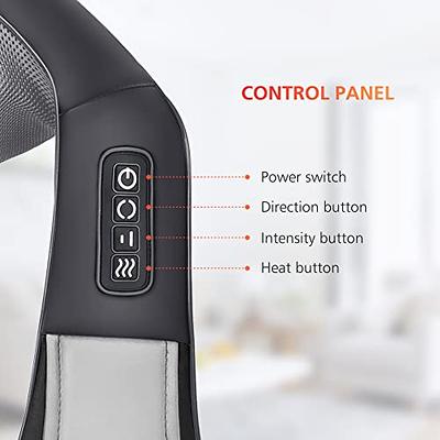  CooCoCo Shiatsu Back Massager with Heat, Portable