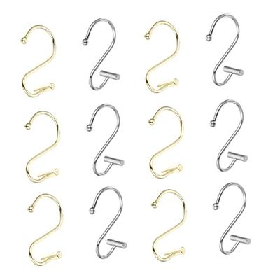 12PCS Plastic Curtain Hook,Shower Curtain Rings Bendable Hooks Rings Shower Rod  Hook Plastic Loop Clip for Bathroom Accessories(White) - Yahoo Shopping