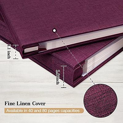 potricher Large Photo Album Self Adhesive 3x5 4x6 5x7 8x10 10x12 Pictures  Linen Cover 40 Blank Pages Magnetic DIY Scrapbook Album with A Metallic Pen  (Purple, 13.2x12.8 inch 40 Pages) - Yahoo Shopping