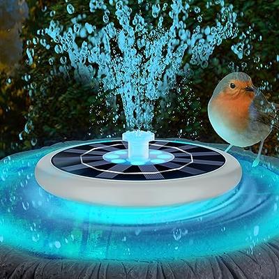 Solar Fountain for Bird Bath with Lights Floating LED Solar Bird