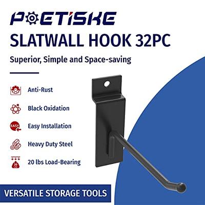 unp POETISKE Slatwall Hooks 32PC 6 Inch Slatwall Accessories