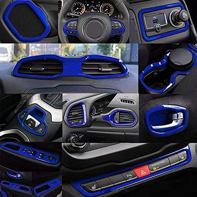 31pcs Car Interior Accessories Decor Trim Kit Light Blue Fit For Jeep  Renegade