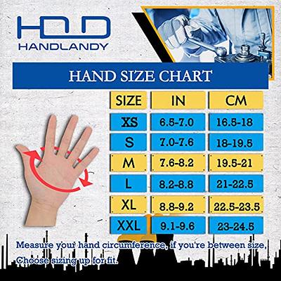 HANDLANDY Work Gloves Mens & Women, Utility Safety Mechanic Work Gloves  Touch Screen, Flexible Breathable Work Gloves (Large, Blue)