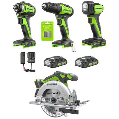 Greenworks 24V Brushless 6-1/2 Circular Saw Kit with 24V 2Ah Battery and Charger