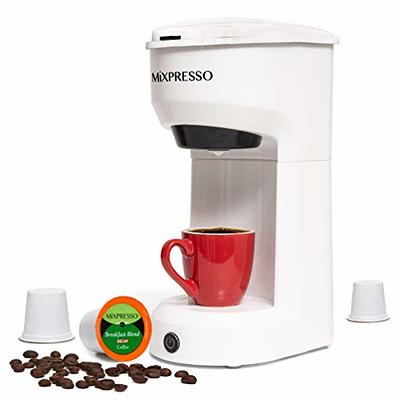 KINGTOO Coffee Maker with Milk Frother, Single Serve Coffee Maker for K-Cup  Pod & Ground Coffee, Compact Coffee Maker 2 in 1 with Self Cleaning, Fast