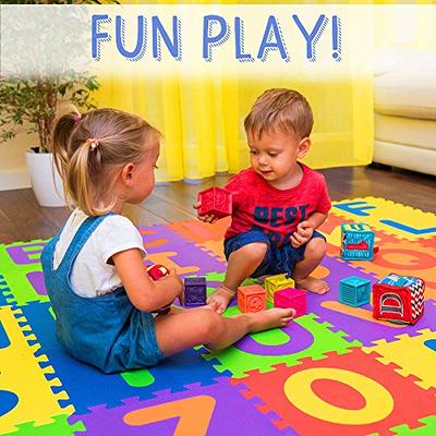 Play Platoon Non-Toxic Foam Puzzle Floor Mat, Comfortable, Extra Thick,  Cushiony Exercise and Play Mat for Toddlers, Kids & Adults, 36 Tiles