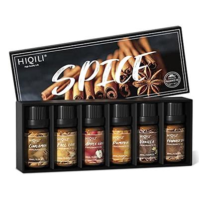 HIQILI Fragrance Oil Scented Oil 6x10ml for Candle Making Soap Slime,  Essential Oils for Diffuser Home, Cinnamon Pumpkin Vanilla Apple Cider  Harvest Spice Fall Leaf, Christmas Gifts - Yahoo Shopping