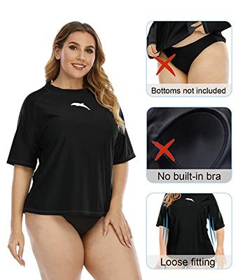 Halcurt Ladies Swimsuits Rash Guard Swim T Shirts Swim Top with