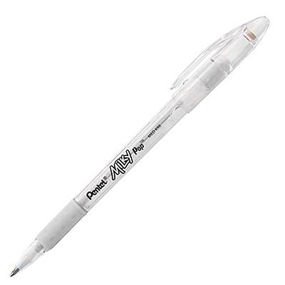 Pentel Milky Pop Pastel Gel Pen, (0.8mm) Medium Line, White Ink - K98-W,  Pack of 12 - Yahoo Shopping