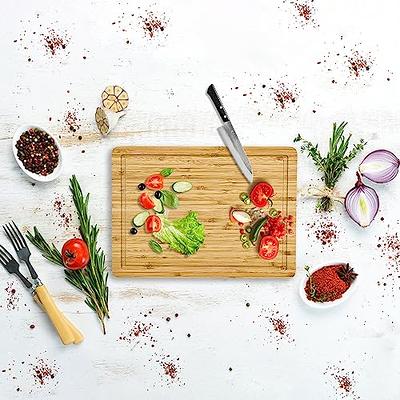 Extra Large Wooden Chopping Board with Juice Groove Organic Food