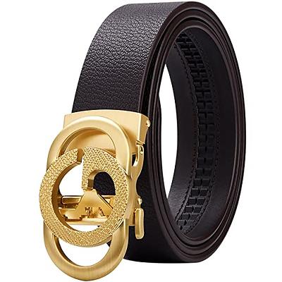 Tonly Monders Mens Belt Reversible Leather Belt for Men, Black