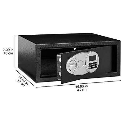 Basics Steel Home Security Safe with Programmable Keypad Secure  Documents Jewelry Valuables 