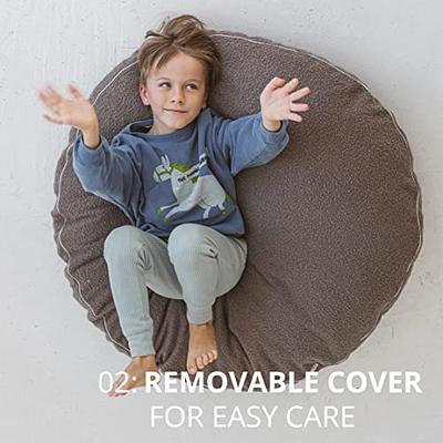 MINICAMP Large Floor Cushions for Kids - Ultra-Fluffy & Washable Children  Bean Bag Chair with Filler