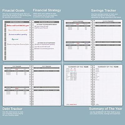 Monthly Budget Planner with Pockets, Bill Organizer Expense Tracker (Blue,  8x10 In)