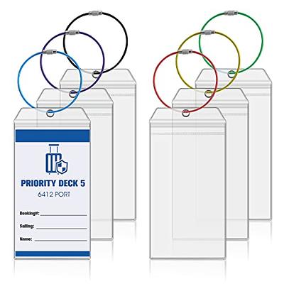 DREAMYDECOR Custom Luggage Tags - Acrylic Tags with Holes & Steel Loops |  Personalized Luggage Tags also for Backpacks & Sports Bags | Bag Tags