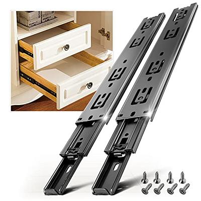 VEVOR Drawer Slides, 1 Pair 22 Inch Heavy Duty Drawer Slides, Ball Bearing  Side Mount Drawer Hardware Slides, 500 LBS Load Capacity 3-Section Full