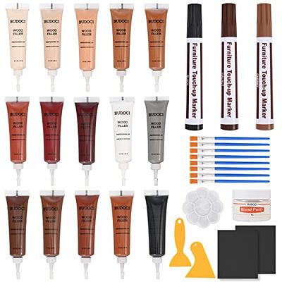 Furniture Markers Touch Up - 17PCS Furniture Repair Kit, 8 Colors Wood  Markers and Wax Sticks with Sharpener Kit Used for Stains, Scratch, Wood