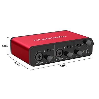 USB Audio Interface with XLR cable Audio Interface with Mic Preamplifier