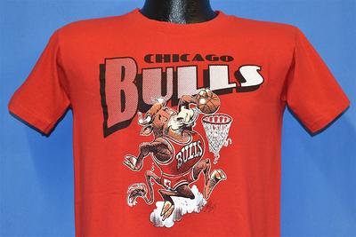 90S Chicago Bulls Slam Dunk Cartoon Mascot Jack Davis Nba T-Shirt Medium -  Yahoo Shopping