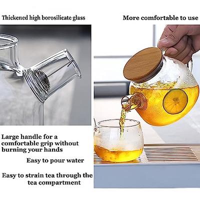 1000ML Heat Resistant Glass Water Carafe With Bamboo Lid Glass Pitcher And  Glass Teapot - Buy 1000ML Heat Resistant Glass Water Carafe With Bamboo Lid  Glass Pitcher And Glass Teapot Product on