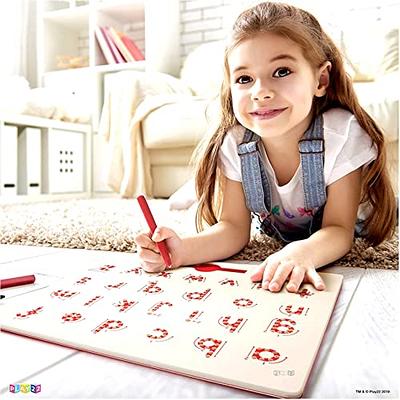 Magnetic Drawing Board for Kids and Toddlers Age 3-5, Fun Magnetic Board  with Colorful Beads and Drawing Stylus( 8 x 9 inches) 