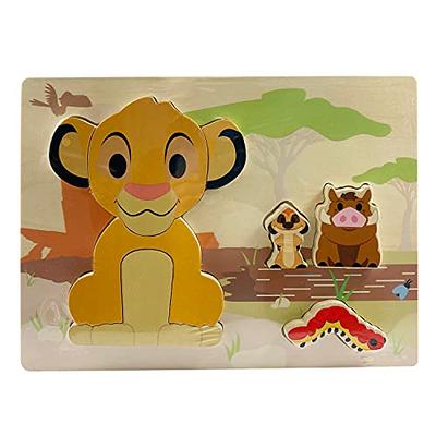 Just Play Disney Wooden Toys Simba 9-Piece Puzzle, The Lion King