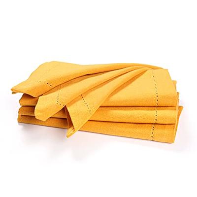 Ruvanti Cotton Dinner Napkins 12 Pack, Cloth Napkins Soft and Comfortable Reusable Napkins - Durable Hotel Quality Linen Napkins - Perfect Table