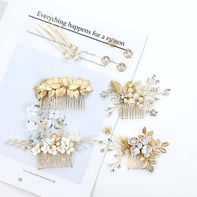 Gold Color Leaf Rhinestone Shoe Clips, Shoe Accessories