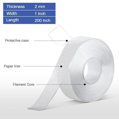 2 Double Sided Tape Heavy Duty 1.2 X 200 Removable Nano Adhesive Mounting  Tape