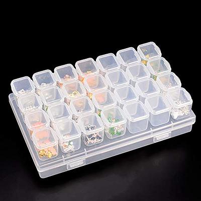 Clear Plastic Jewelry Beads Storage Container Box Practical - Temu