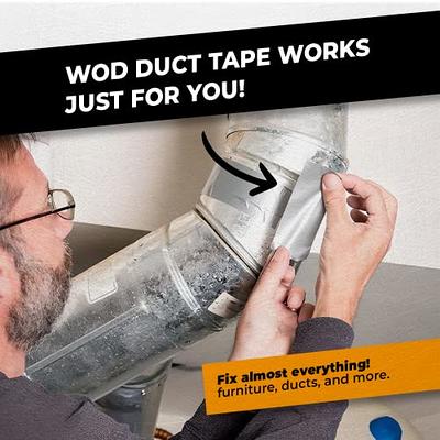 Wod Tape White Duct Tape - 6 in x 60 yds - Strong Waterproof Dtc10