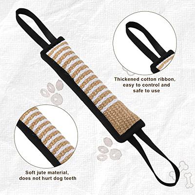 Dog Tug Toy, Dog Bite Jute Pillow Pull Toy With 2 Strong Handles, Puppy  Training Interactive Play Training Toys