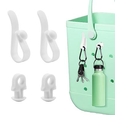 TEYOUYI Hooks Accessories for Bogg Bags, Insert Charm Cutie Cup Holder Connector Key Holder Mask Holder,2Pcs White