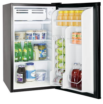 RCA RFR786-BLACK 2 Door Apartment Size Refrigerator with Freezer, 7.5 Cu. ft, Retro Black