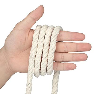 32 ft Natural White Rope,3/8 inch Cotton Rope,4Ply Soft Rope Cord,Craft Rope  Thick Cotton Twisted Cord Tie-Down Ropes for Pet  Toys,Macramé,Knotting,Crafts Packing (10mm) - Yahoo Shopping