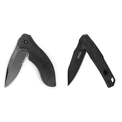  Black Pocket Knife - Serrated Sharp 3,5 Blade