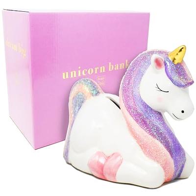 Kids Ceramic Unicorn Piggy Money Coin Saving Box Bank Paint Gift