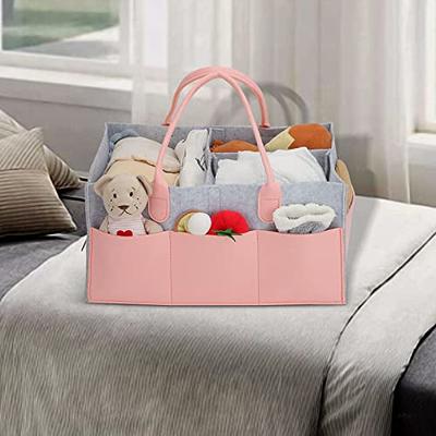  luxury little Extra Large Baby Diaper Caddy Organizer, Portable  Car Caddy, Changing Table Organizer for Diapers, Wipes & Toys, Newborn Baby  Boy & Girl Essentials, Collapsible Baby Basket- Grey : Baby