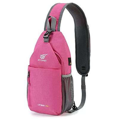 Sling Bag Crossbody Bag for Women Men Sea Starfish Coral Fish Pink  Waterproof Hiking Backpack Lightweight Chest Shoulder Bag Daypack for  Travel Hiking