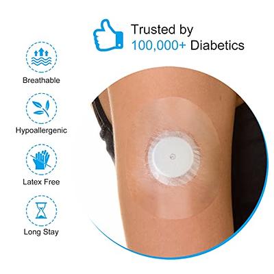 60 Pieces Adhesive Patches Breathable Sensor Patches Pre-Cut Adhesive  Covers Shower Waterproof Tape Continuous Glucose Monitor Protection Without