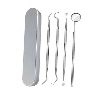 OLIXUZYH 4pcs Dental Tools,Stainless Steel Dental Picks Plaque Remover Dental  Tools Kit Tartar Scraper Dental Probe Mouth Mirror Teeth Cleaning Tools  with Storage Box - Yahoo Shopping