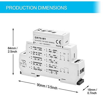GUETNEU Relay 12V, Timer Relay Delay Off Trigger, Off Delay Timer with 10  Function Choices, Wide Voltage Multifunctional Relays for Electric  Appliances, XS-SJ-M1-AC/DC12V~240V, 35mm DIN Rail Mounting - Yahoo Shopping