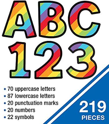 Carson Dellosa 219-Piece 4 Rainbow Bulletin Board Letters for