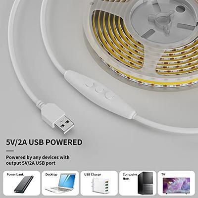 PAUTIX 5V USB COB LED Strip Light 6.56ft/2m 1200lm, 640LEDs Dimmable 4000K  Natural White CRI85+ with RF Remote TV Backlight,Flexible Under Cabinet Tape  Light for Bedroom,Kitchen,Home DIY Lighting - Yahoo Shopping