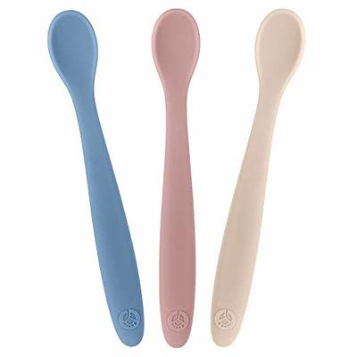 NETANY Silicone Baby Feeding Spoons, First Stage Infant Soft-Tip