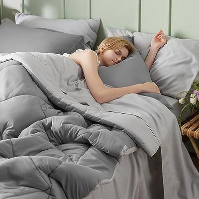 Bedsure Queen Comforter Set - 7 Pieces Comforters Queen Size Grey