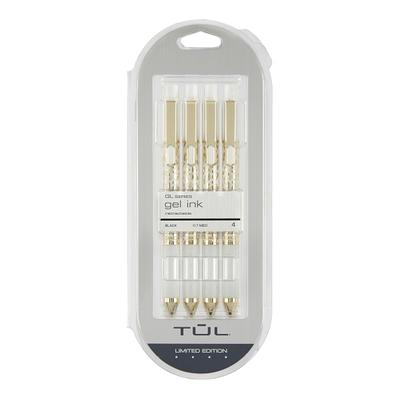 TUL GL Series Retractable Gel Pens Fine Point 0.5 mm Silver Barrel