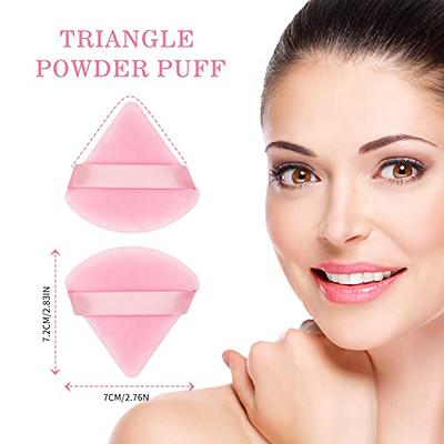 12 Pieces Triangle Powder Puff Setting Powder Puff for Face Powder Soft  Velour Makeup Puff for Powder Pink Makeup Sponge Powder Puffs for Face  Powder