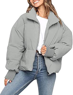 MEROKEETY Women's Long Sleeve Puffer Jacket