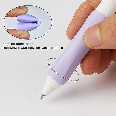 Fine Point Gel Pens, Aesthetic Soft Grip with 0.5mm Retractable